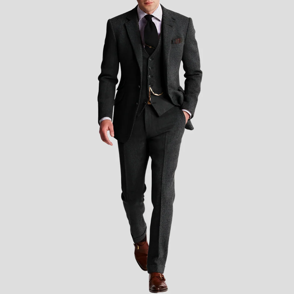 Driedelig Tweed Pak voor Heren