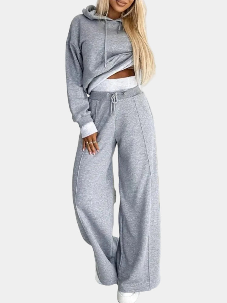 Stijlvol Huispak met Hoodie en Wijde Broek voor Dames