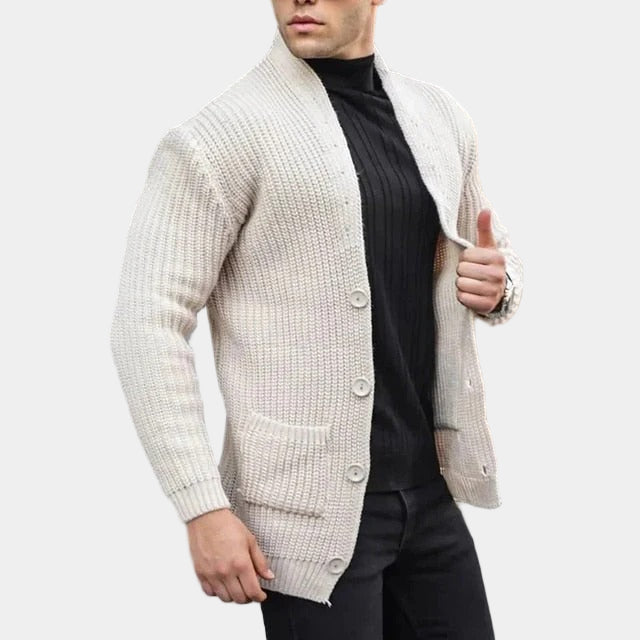 Gebreide Vest met Kraag voor Heren