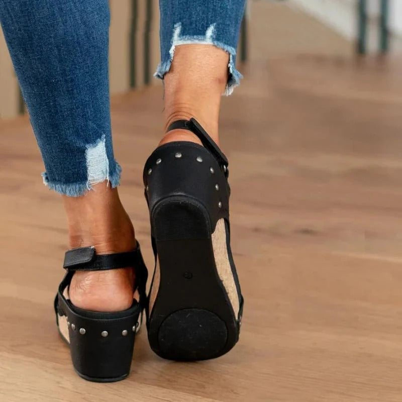 Leren Dames Sandalen met Extra Voetondersteuning