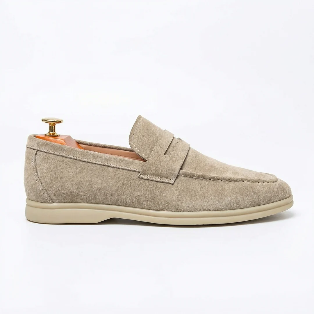 Suède Instap Loafers met Mocassin Neus voor Heren