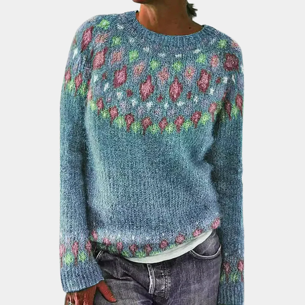 Scandinavische Trui met Gebreid Patroon voor Dames