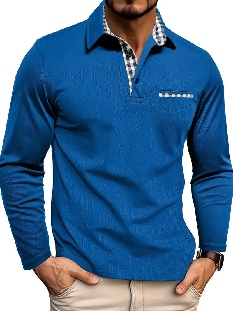 Heren Zomer Polo Shirt met Lange Mouwen