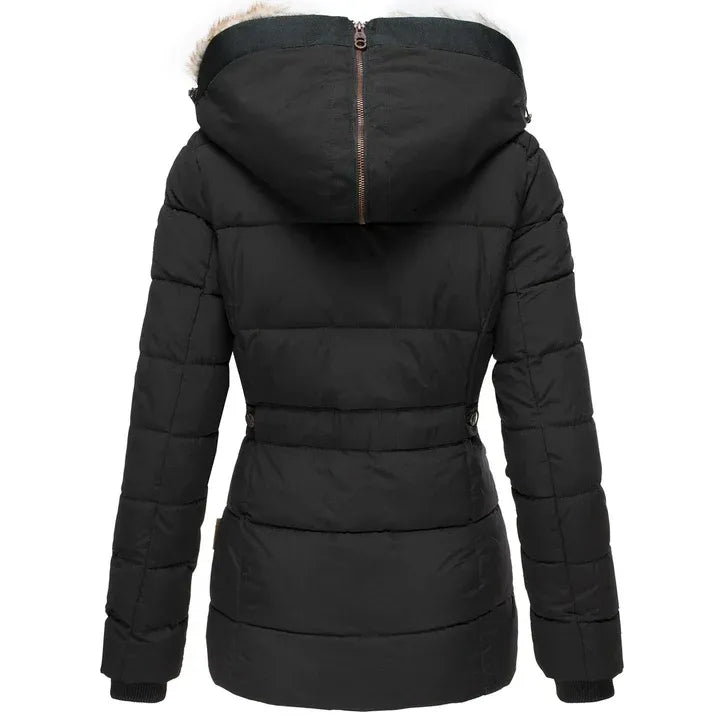 Gewatteerde Winterjas met Bont Capuchon voor Dames