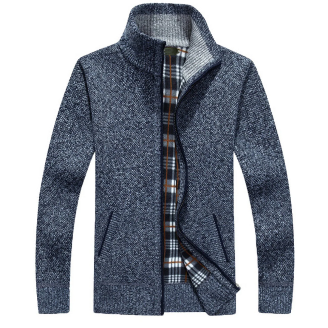Gebreid Vest met Rits voor Heren