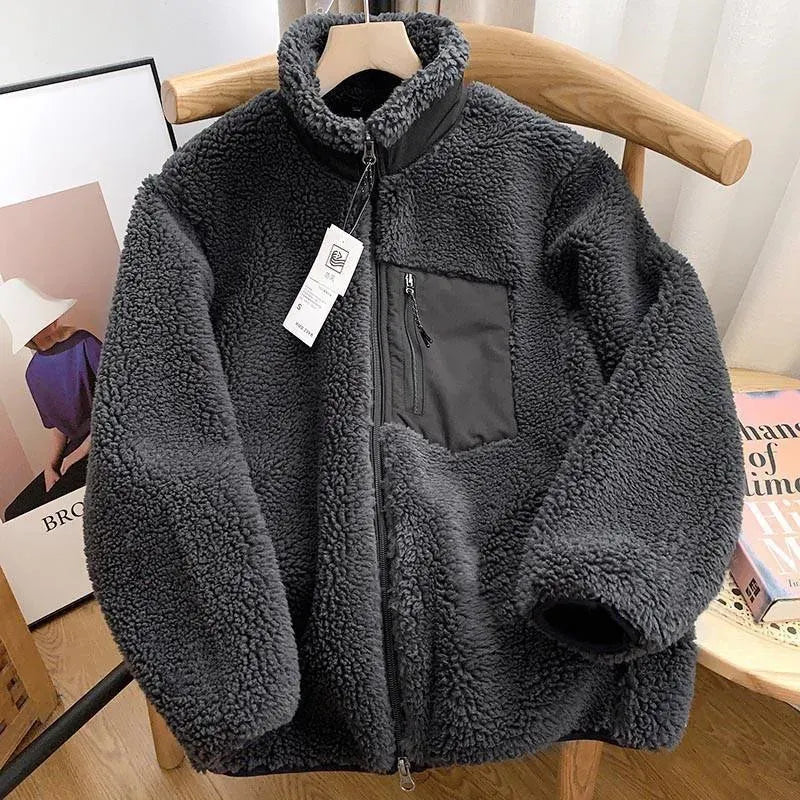 Sherpa Fleece Jack voor Dames – Warme Teddy Stof & Opstaande Kraag