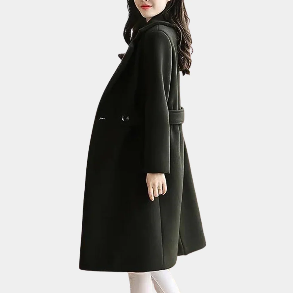 Halflange Wollen Winter Jas voor Dames
