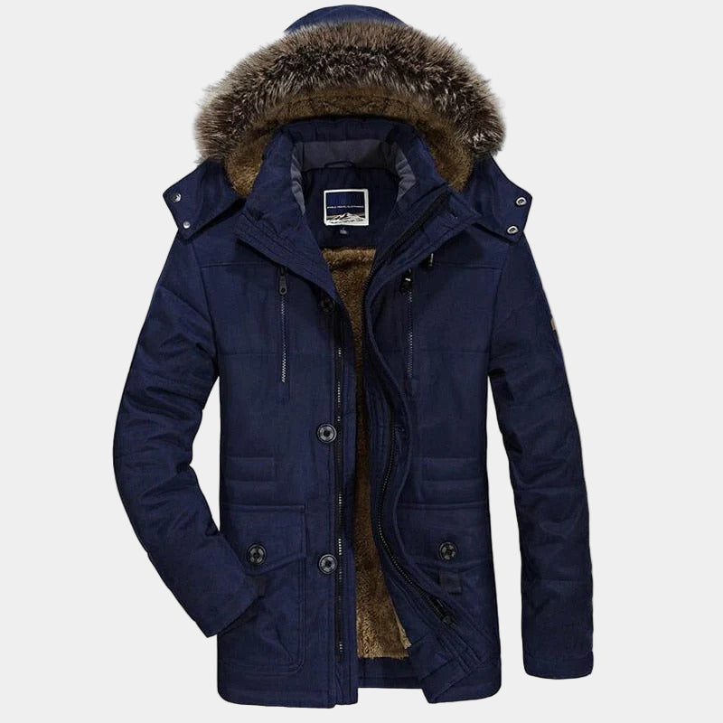 Winterjas Parka met Bontkraag voor Heren