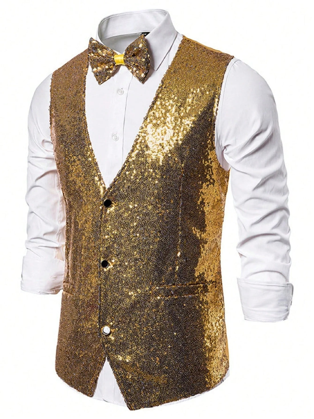 Glitter Gilet met Knoopsluiting voor Heren