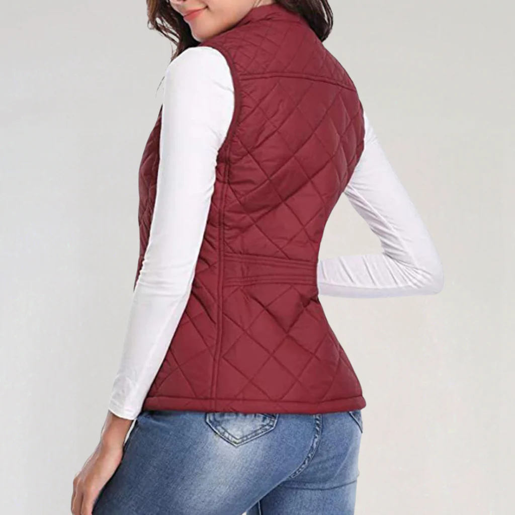 Gewatteerd Bodywarmer met Rits voor Dames
