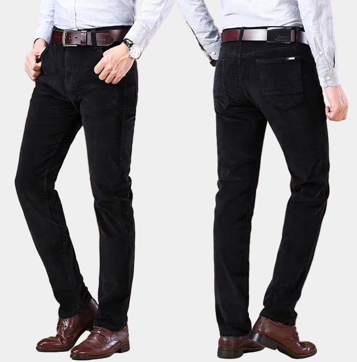 Corduroy Broek met Brede Ribbels en Regular Fit voor Heren