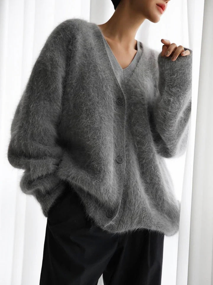 Zachte Gebreide V-Hals Cardigan voor Dames