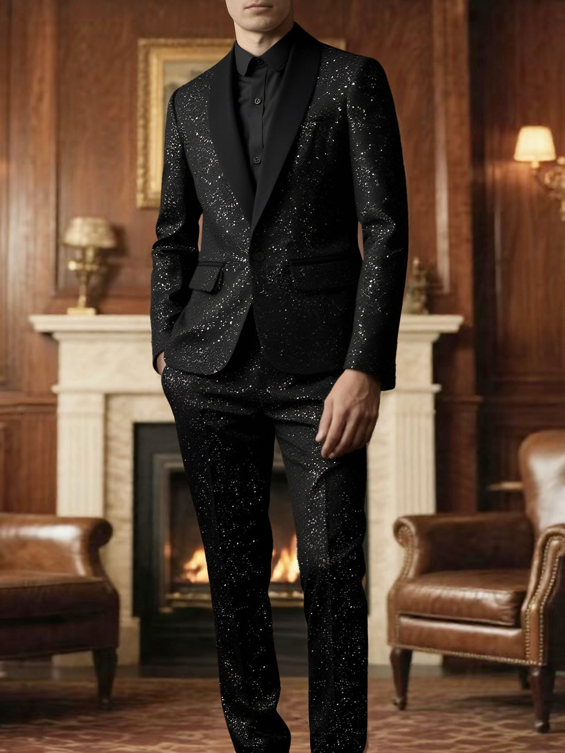 Glitter Pak met Colbert en Broek voor Heren