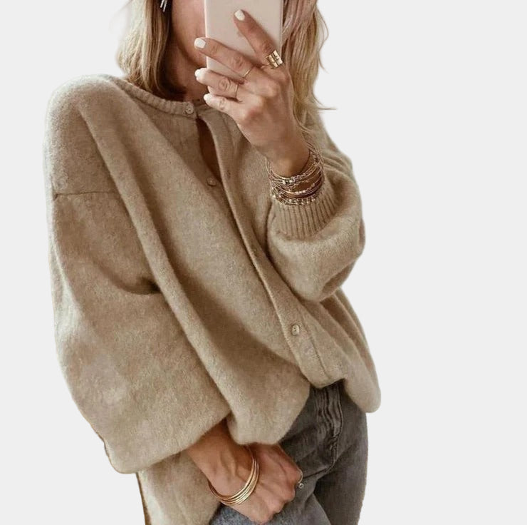 Gebreide Cardigan met Ronde Hals voor Dames