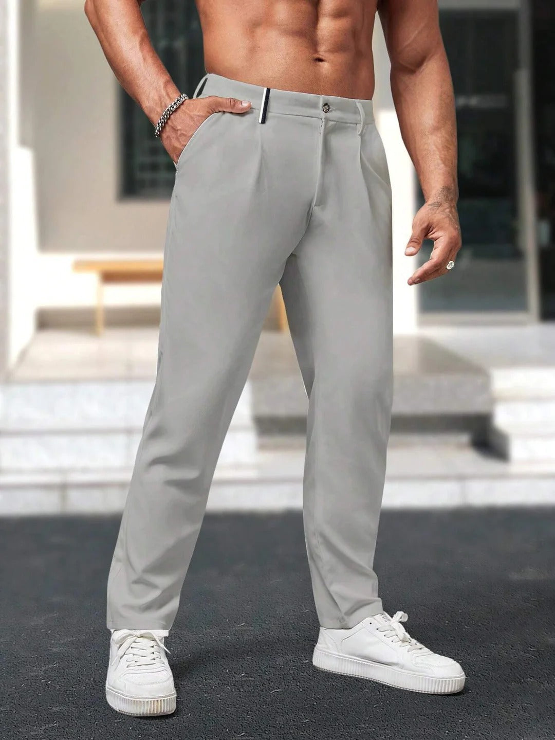 Slim Fit Formele Chino Broek voor Heren