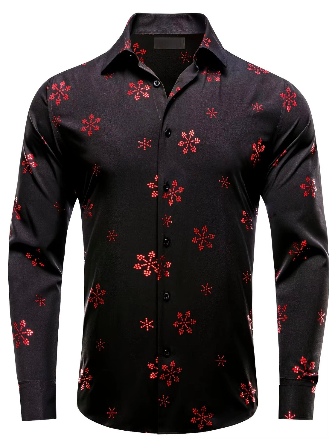 Kerst Overhemd met Sneeuwvlokken voor Heren