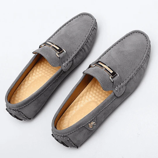 Suede Loafers met Bit Detail voor Heren