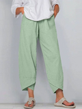Linnen Wijde Pijp Pantalon voor Dames