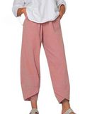 Linnen Wijde Pijp Pantalon voor Dames
