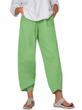Linnen Wijde Pijp Pantalon voor Dames