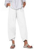 Linnen Wijde Pijp Pantalon voor Dames