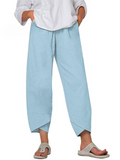 Linnen Wijde Pijp Pantalon voor Dames