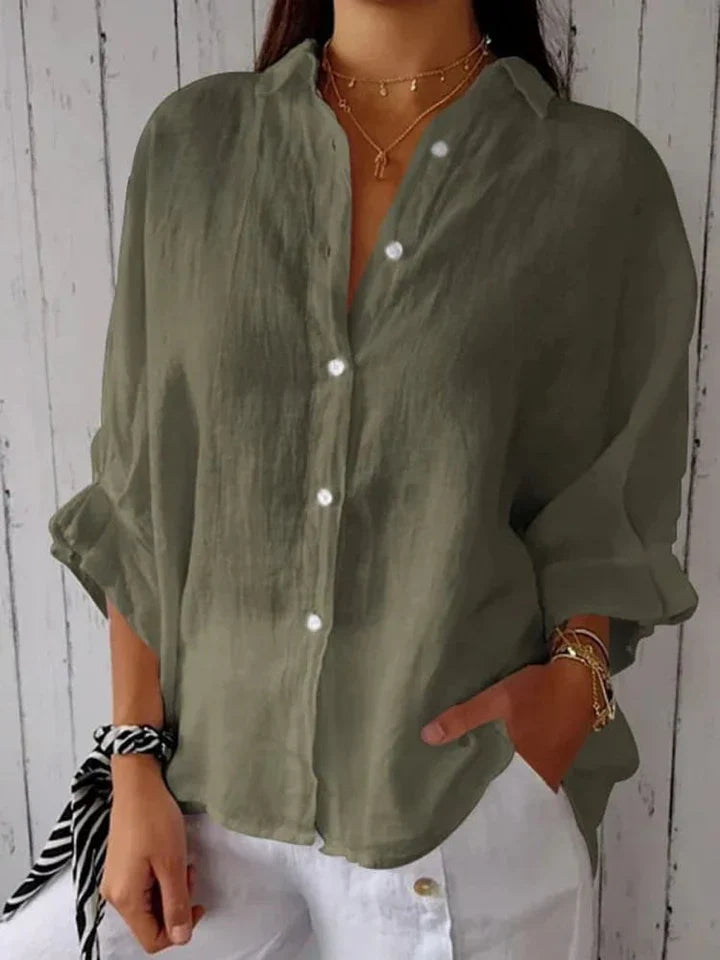 Linnen Oversized Overhemd voor Dames