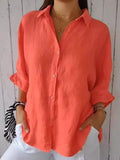 Linnen Oversized Overhemd voor Dames