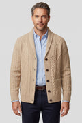 Kabelgebreid Cardigan met Knoopsluiting voor Heren
