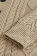 Kabelgebreid Cardigan met Knoopsluiting voor Heren - View 4