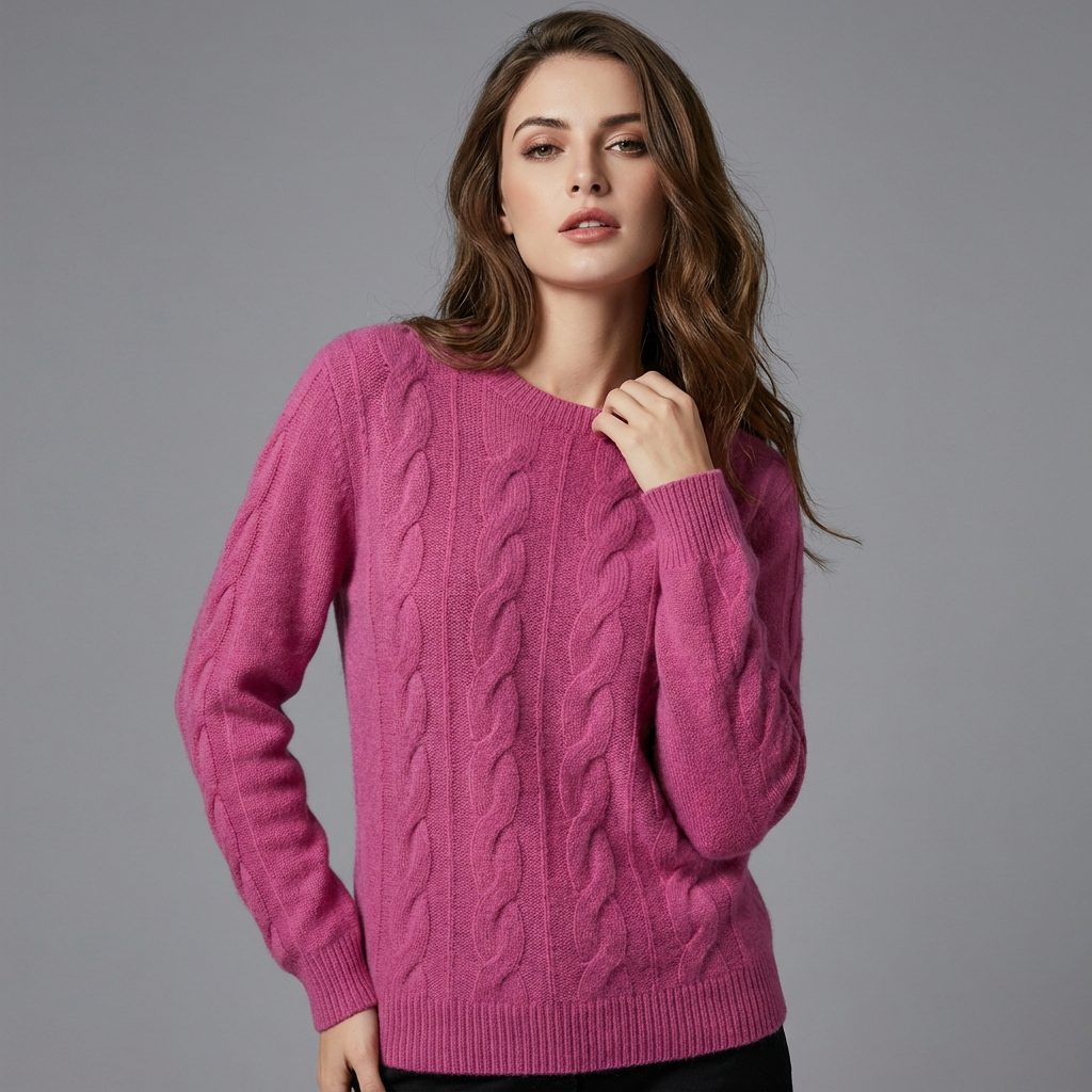 Kabelgebreide Trui voor Dames - View 13