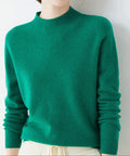 Kasjmier Trui met Ronde Hals voor Dames - Dark Green