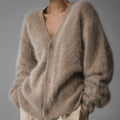Kasjmier Vest met Knoopsluiting voor Dames - Desert Taupe