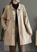 Halflange Trenchcoat met Kraag en Zakken voor Dames - View 2