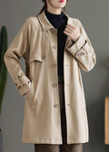Halflange Trenchcoat met Kraag en Zakken voor Dames - View 3