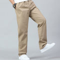 Katoenen Rechte Broek met Elastische Taille voor Heren - View 7