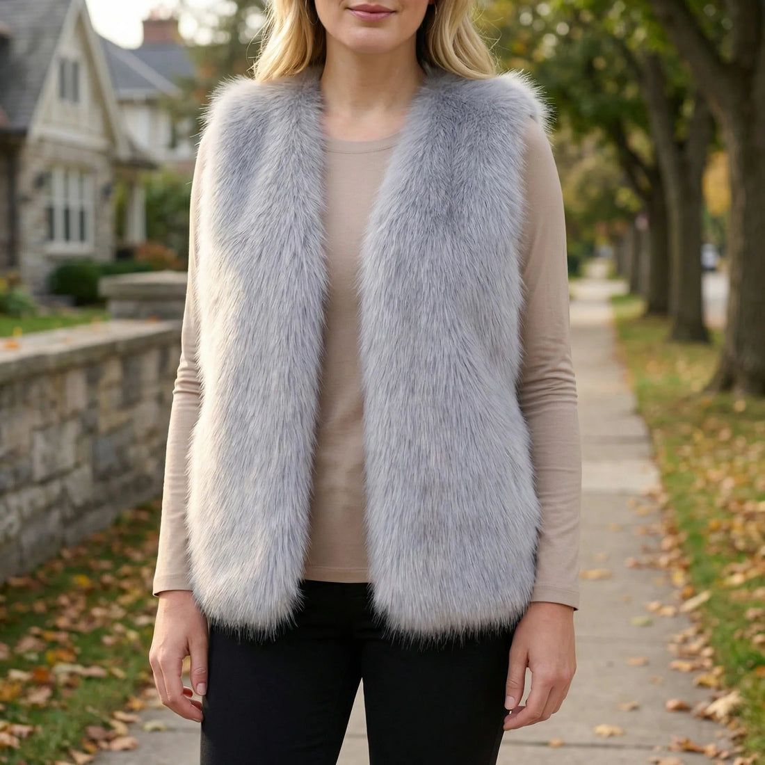 Kunstfellen Bodywarmer met Voering voor Dames