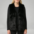 Kunstfellen Bodywarmer met Voering voor Dames - Zwart