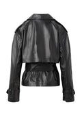 Kunstleren Korte Trenchcoat voor Dames - View 3
