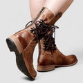 Lace-Up Enkellaarsjes met Blokhak voor Dames - View 6