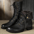 Lace-Up Laarzen met Blokhak voor Dames - Zwart