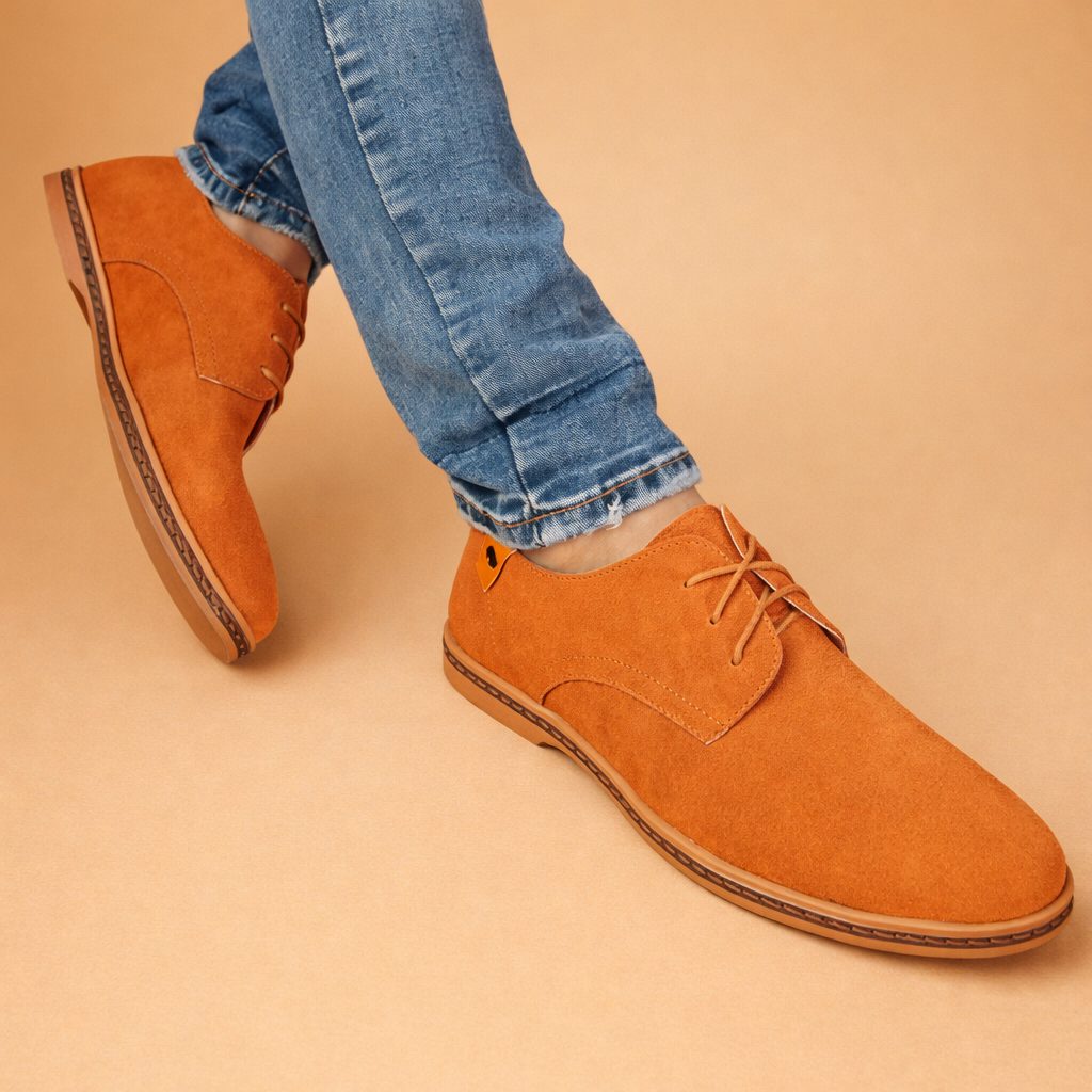 Lace-Up Oxford Schoenen voor Heren - Oranje
