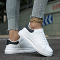 Lace-Up Sneakers voor Dames - Wit en Zwart