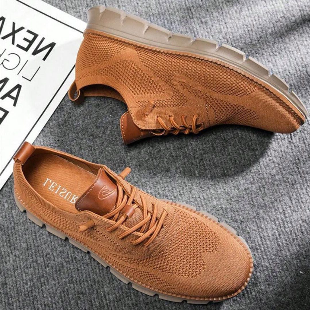 Lace-Up Sportieve Sneakers voor Heren - Karamel