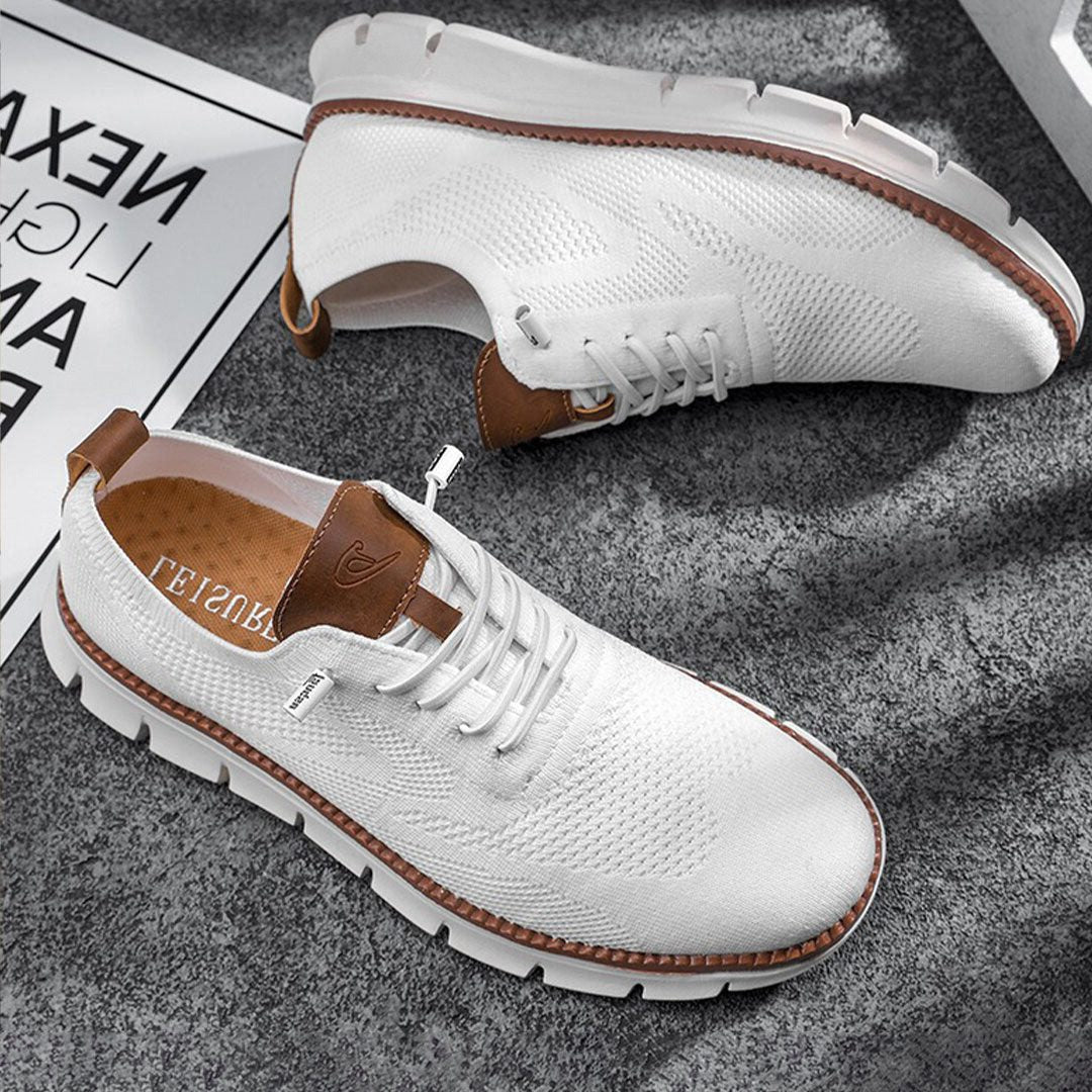 Lace-Up Sportieve Sneakers voor Heren - Wit