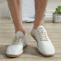 Lace-Up Woven Espadrilles voor Heren - Wit