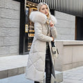 Lange Donzen Winterjas met Opstaande Kraag voor Dames - View 5