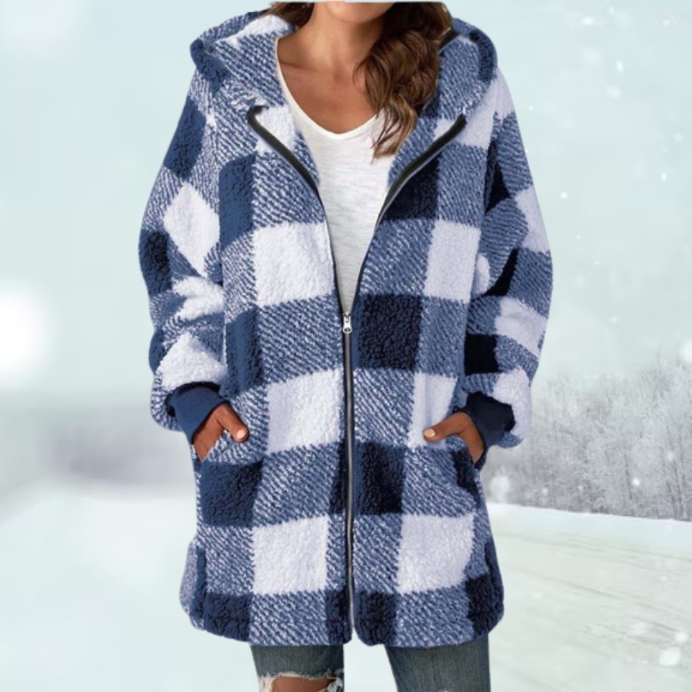 Lange Geruite Cardigan voor Dames