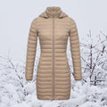 Lange Gewatteerde Parka met Capuchon voor Dames