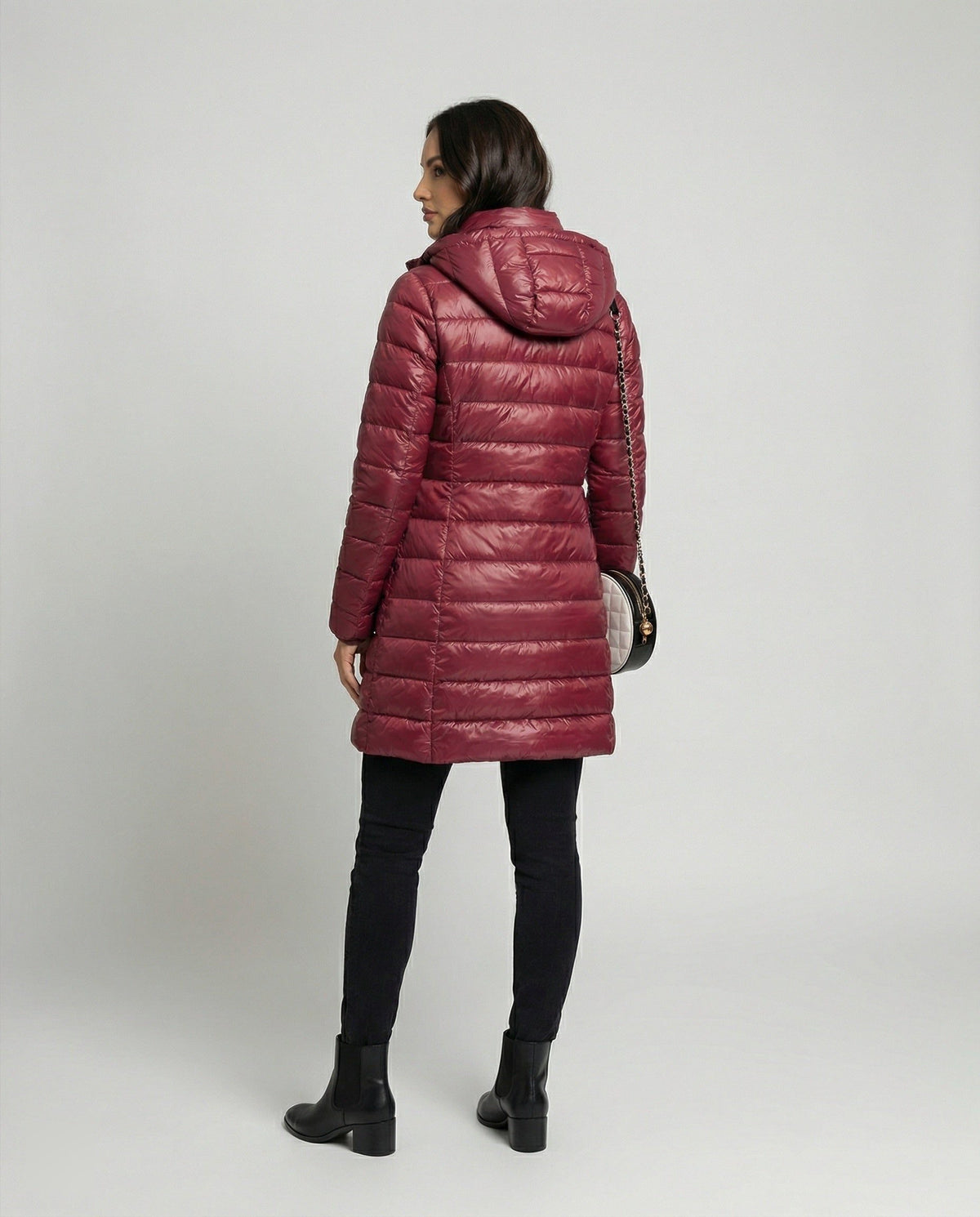 Lange Puffer Jas met Capuchon voor Dames - View 4